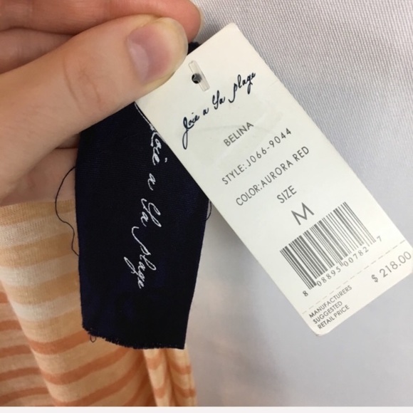 NWT Joie Belina Aurora Red Orange Midi Dress - Picture 5 of 7